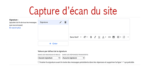 Créer une signature gmail avec image