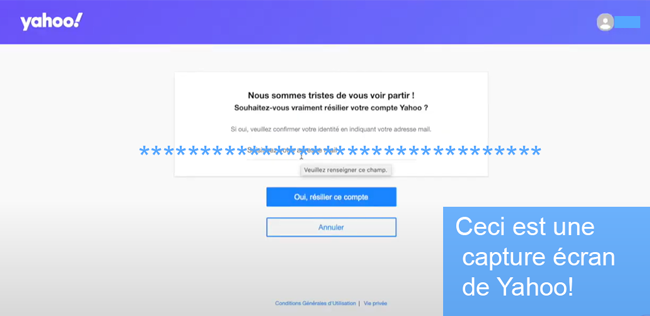 fermer compte mail Yahoo