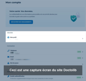 Modifier mon adresse Mail sur Doctolib.fr 