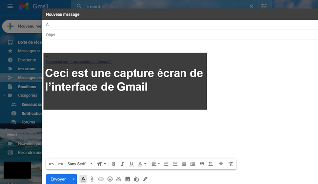 envoi de mail protégé par mot de passe avec Gmail ?