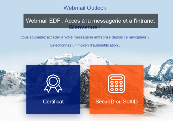 accéder au Webmail EDF Outlook