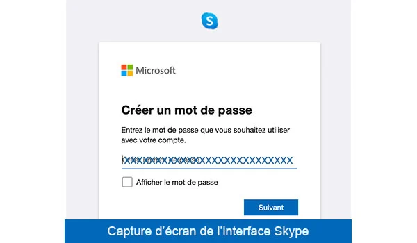 Inscription Skype avec Gmail