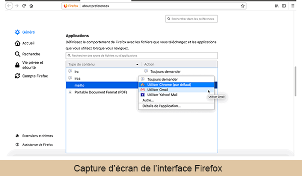 Utiliser Gmail comme client de messagerie sur Firefox 